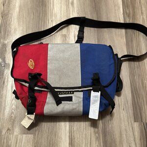 TIMBUK2 Messenger Bag Large Blue Gray Red Color Block 90s Style Laptop